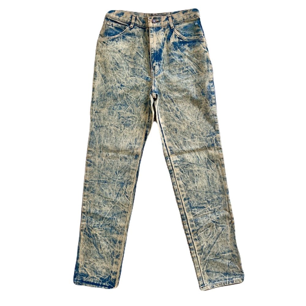 Vintage Jordache 1990 Acid Wash Straight Leg Jeans, Size 29